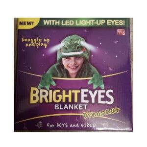 Bright Eyes Dinosaur Blanket with LED Light-Up Eyes